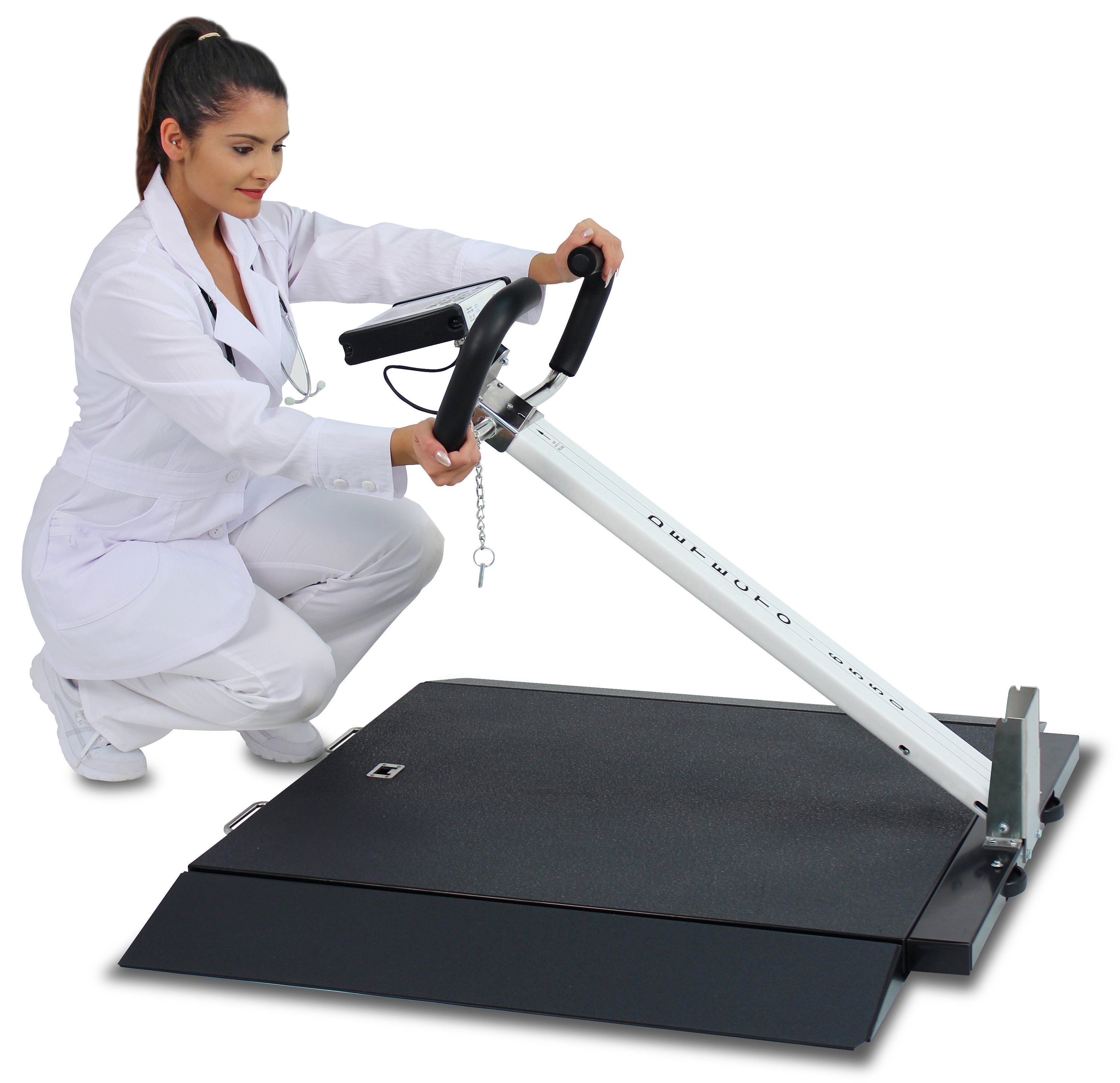 Wheelchair Scale, Portable, Digital, Folding Column, 1000 lb x .2 lb, 32 in. x 36 in.