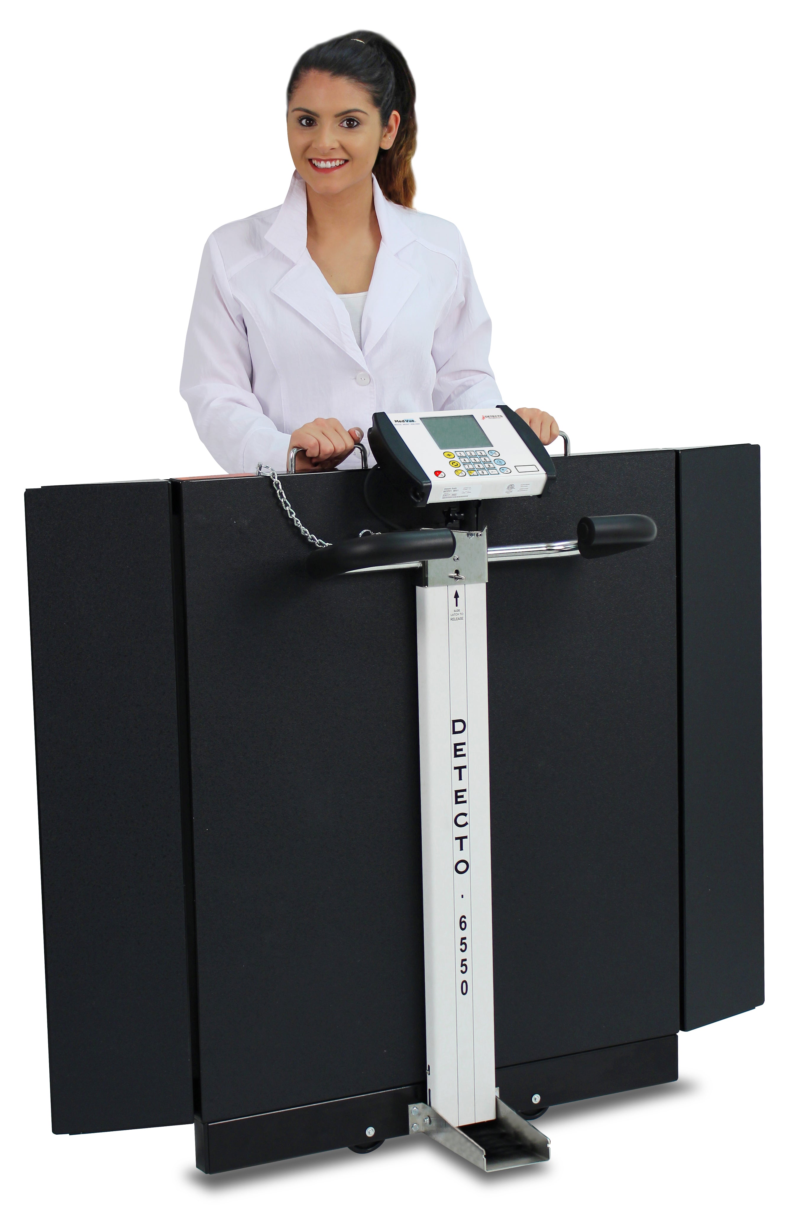 Wheelchair Scale, Portable, Digital, Folding Column, 1000 lb x .2 lb, 32 in. x 36 in.