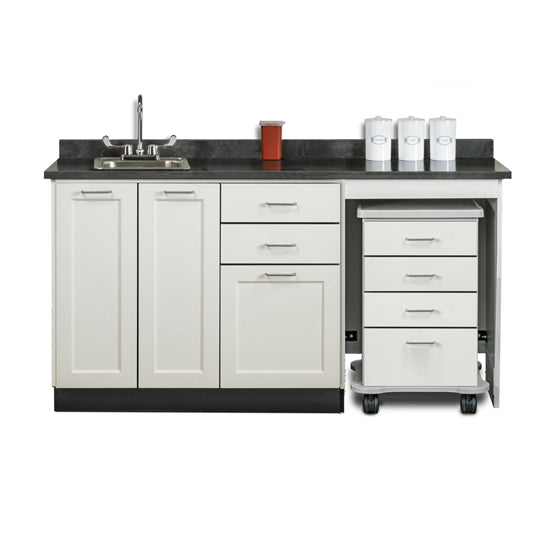 Clinton 58066R 66" Fashion Finish, Cart-Mate Cabinet/Cart Right | QuinceMedical.com
