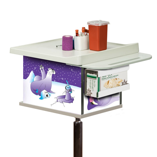 Clinton 67231 Cool Pals, 2-Bin, Phlebotomy Cart | QuinceMedical.com