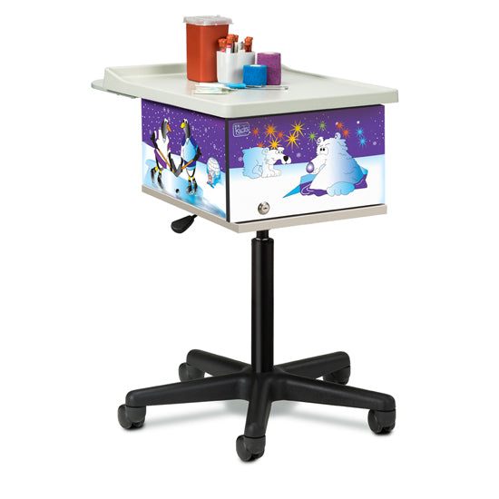 Clinton 67231 Cool Pals, 2-Bin, Phlebotomy Cart | QuinceMedical.com