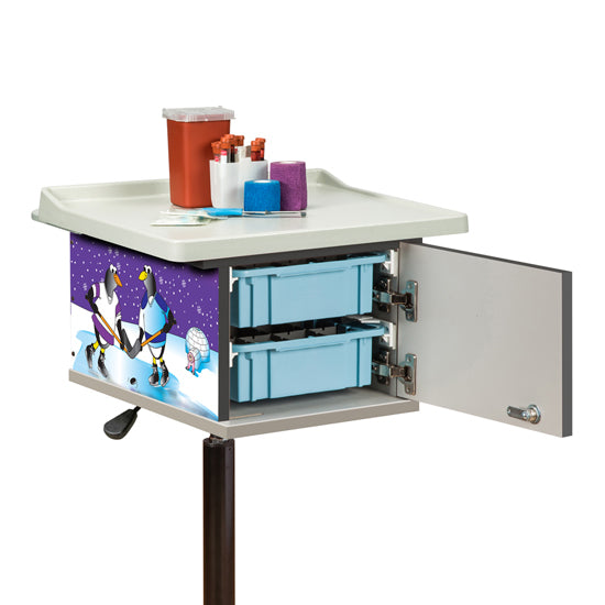 Clinton 67231 Cool Pals, 2-Bin, Phlebotomy Cart | QuinceMedical.com