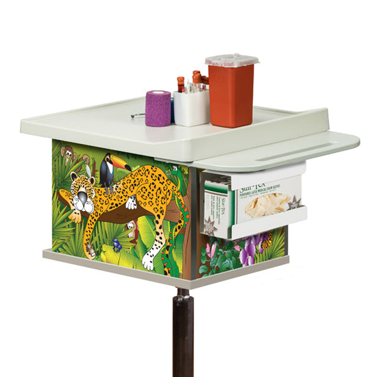 Clinton 67232 Rainforest Follies, 2-Bin, Phlebotomy Cart | QuinceMedical.com