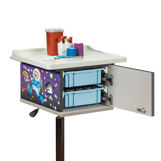 Clinton 67235 Space Place, 2-Bin, Phlebotomy Cart | QuinceMedical.com