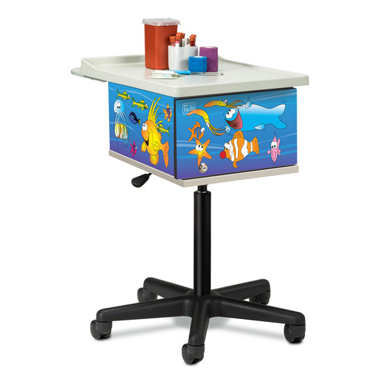 Clinton 67236 Ocean Commotion, 2-Bin, Phlebotomy Cart | QuinceMedical.com
