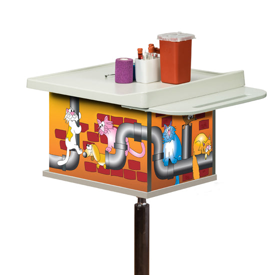 Clinton 67237 Alley Cats and Dogs, 2-Bin, Phlebotomy Cart | QuinceMedical.com