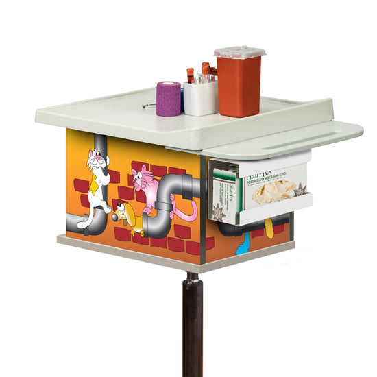 Clinton 67237 Alley Cats and Dogs, 2-Bin, Phlebotomy Cart | QuinceMedical.com
