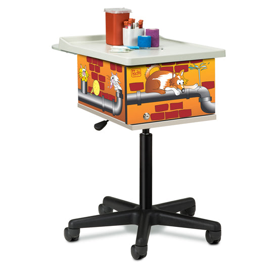 Clinton 67237 Alley Cats and Dogs, 2-Bin, Phlebotomy Cart | QuinceMedical.com