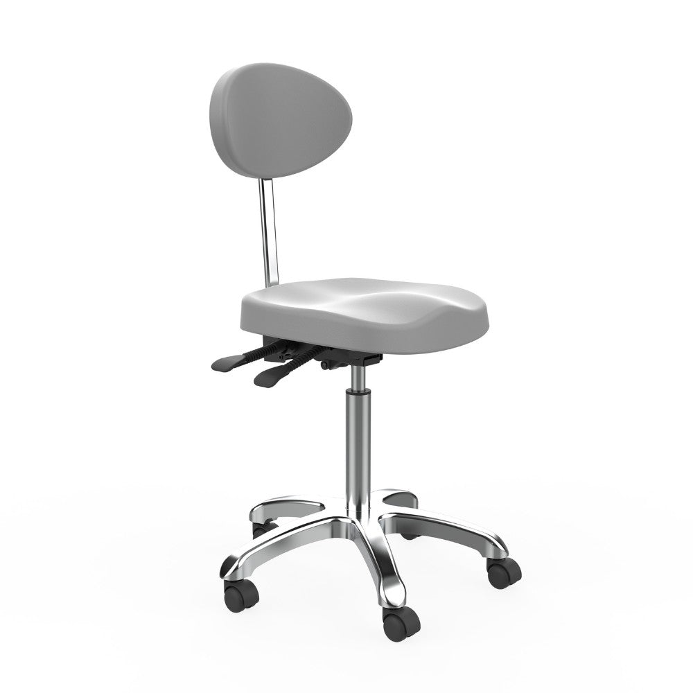 SilverFox 1025E Ergonomic Adjustable Backrest Stool
