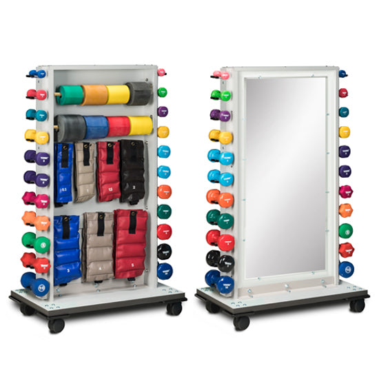 Clinton 7031-F Double Weight Rac with Mirror | QuinceMedical.com