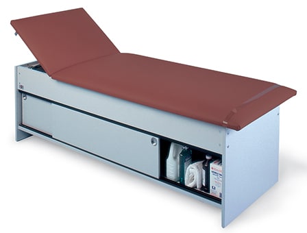 Hausmann 24″X72″ Econo-Line™ Recovery Couch with Sliding Cabinet Doors | QuinceMedical.com