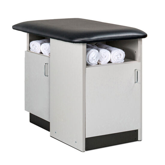Clinton 7181-48 48" Cabinet-style, Single Seat, Taping Station with Flat Top