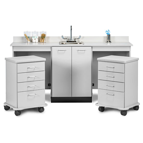 Clinton 48072D 72" Dual, Cart-Mate Cabinet | QuinceMedical.com