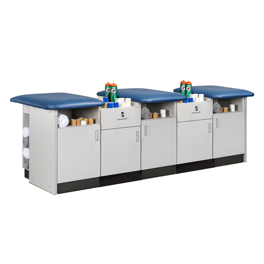Clinton 7399-36 36" Cabinet-style, Multi-Seat, Taping Station with Flat Tops
