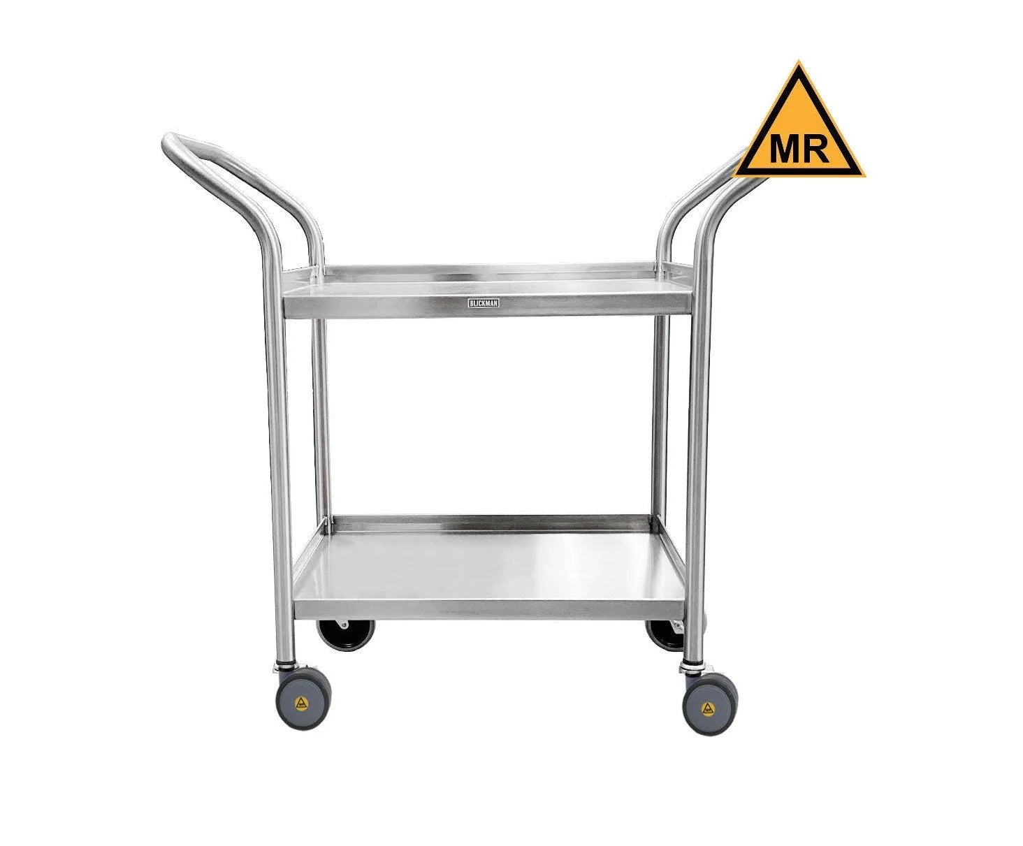 Blickman 7537SS-MR MR Conditional Heavy Duty Stainless Steel Utility Cart, 2 Shelves | QuinceMedical.com
