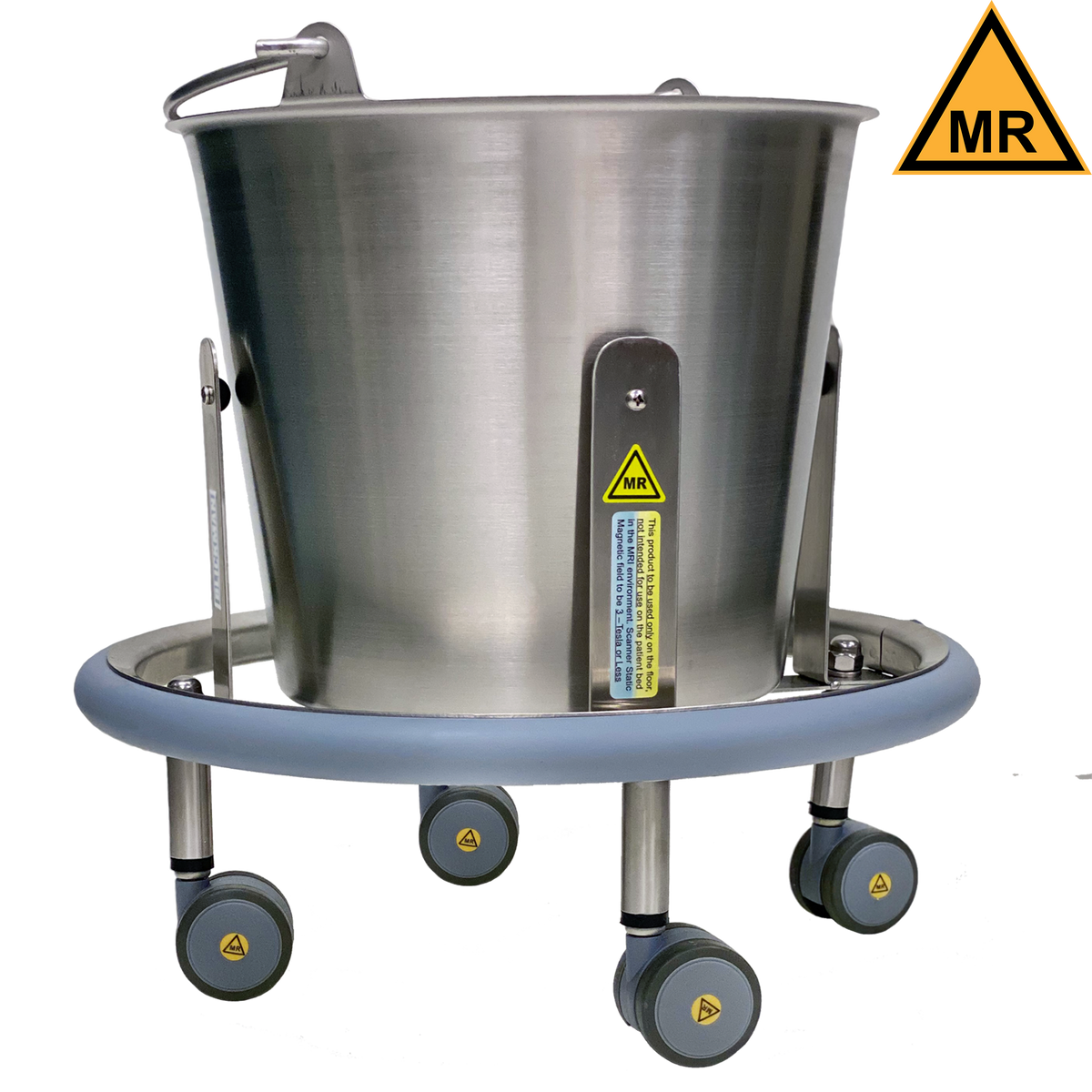 Blickman 7766MR MR Conditional Lenox Kickbucket with 13 Qt Pail, Stainless Steel | QuinceMedical.com