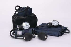 Aneroid Sphygmomanometer, Large Adult, Navy, Latex Free (LF)