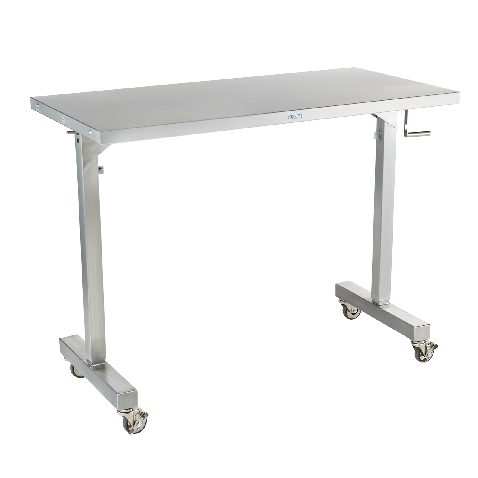 Blickman 7896SS-O Georgetown Height-Adjustable Stainless Steel Instrument Table, 34"W x 46"D | QuinceMedical.com