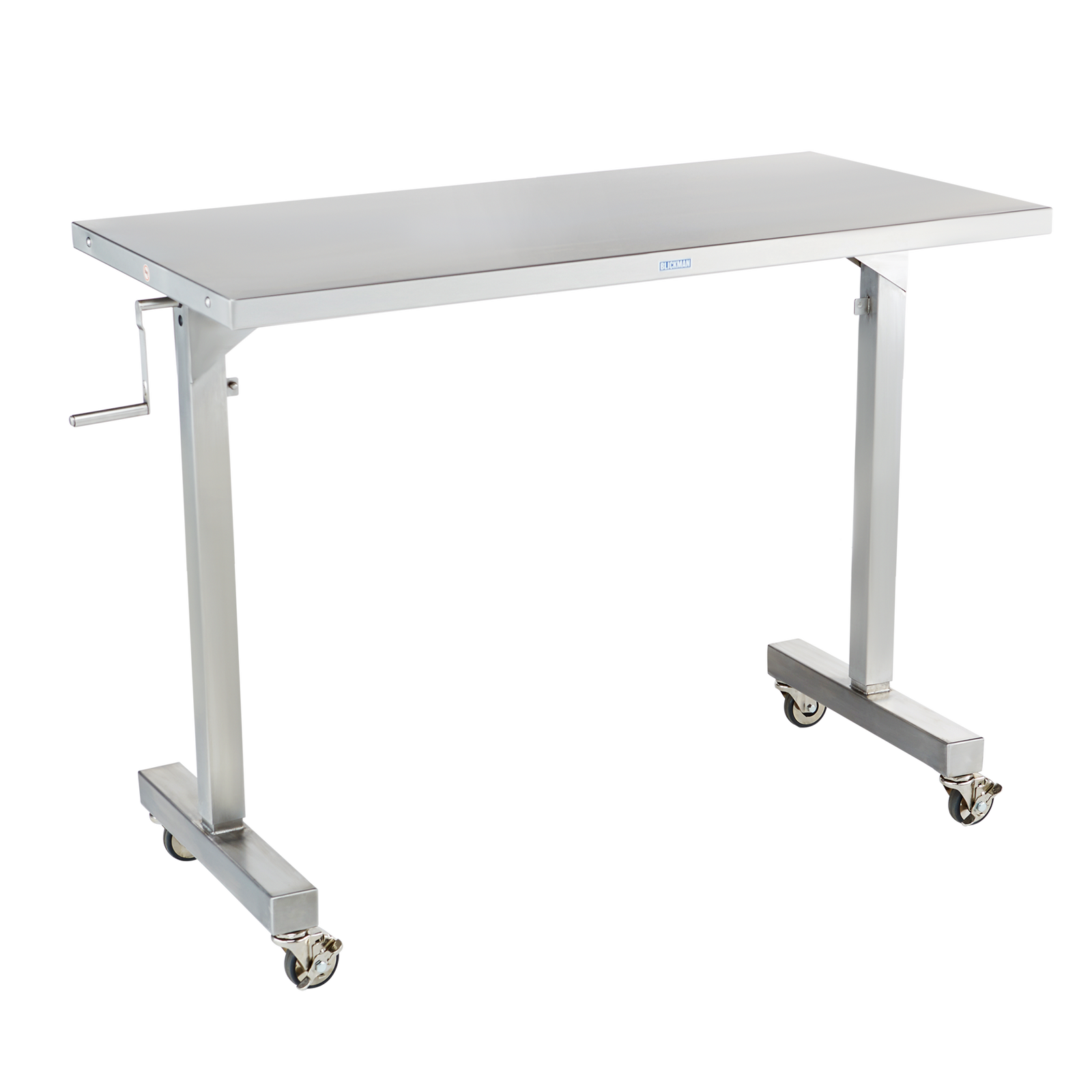 Blickman 7892SS-O Georgetown Height-Adjustable Stainless Steel Instrument Table, 36"W x 20"D | QuinceMedical.com