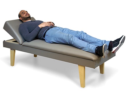 Hausmann 27″X72″ Recovery Couch with Adjustable Headrest and Additional Foam Padding | QuinceMedical.com