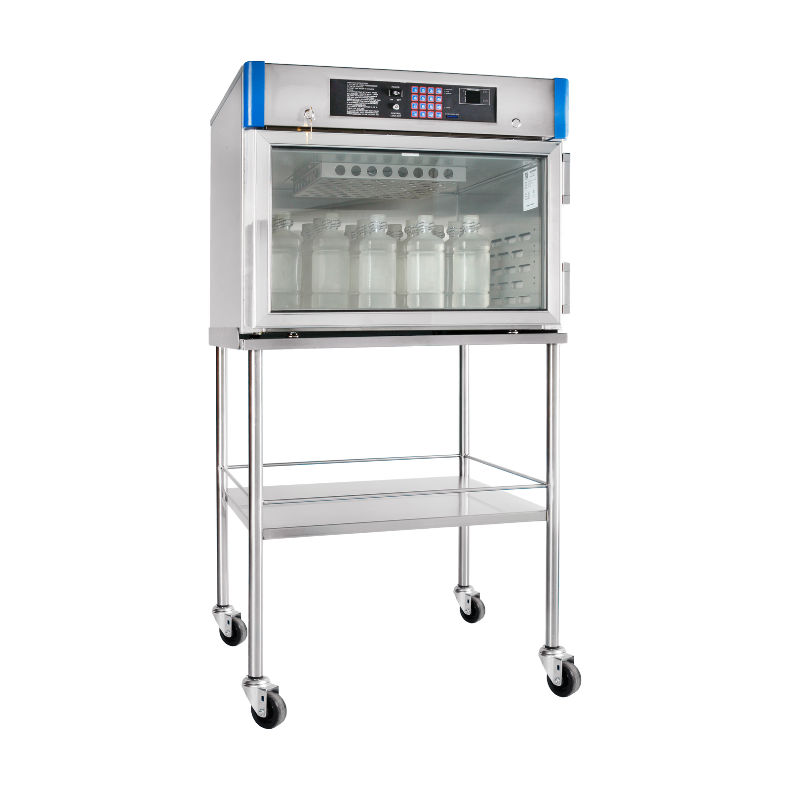 Blickman 3026SS Mobile Stand for Tabletop Warming Cabinet with Lower Shelf, 30"W x 26"D x 34"H | QuinceMedical.com