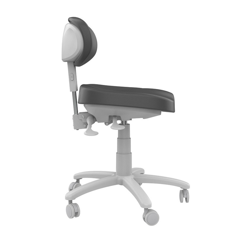 SilverFox 8C01 Adjustable Rolling Spa Stool with Back Support