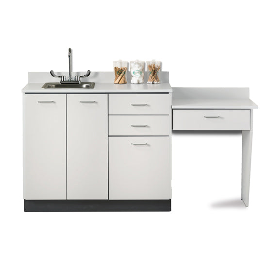 Clinton 8042-99 Base Cabinet Set with 3 Doors, 3 Drawers and Desk | QuinceMedical.com