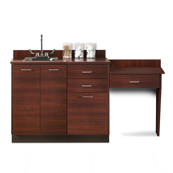 Clinton 8042-99 Base Cabinet Set with 3 Doors, 3 Drawers and Desk | QuinceMedical.com