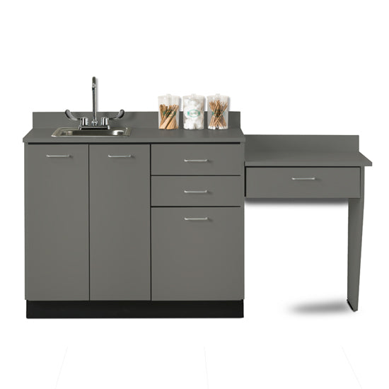 Clinton 8042-99 Base Cabinet Set with 3 Doors, 3 Drawers and Desk | QuinceMedical.com