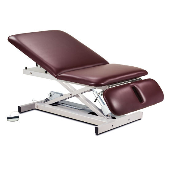 Clinton 84430 Power 600, Extra Wide, Open Base, Power Table with Adjustable Backrest and Drop Section