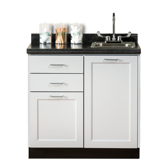 Clinton 8636 Fashion Finish 36" Base Cabinet with 2 Doors and 2 Drawers | QuinceMedical.com