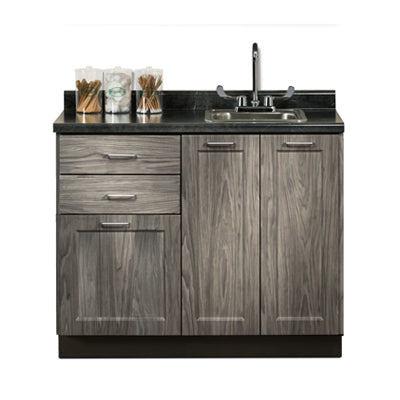 Clinton 8642 Fashion Finish 42" Base Cabinet with 3 Doors and 2 Drawers | QuinceMedical.com