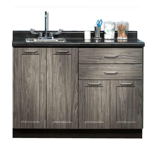 Clinton 8648 Fashion Finish 48" Base Cabinet with 4 Doors and 2 Drawers | QuinceMedical.com