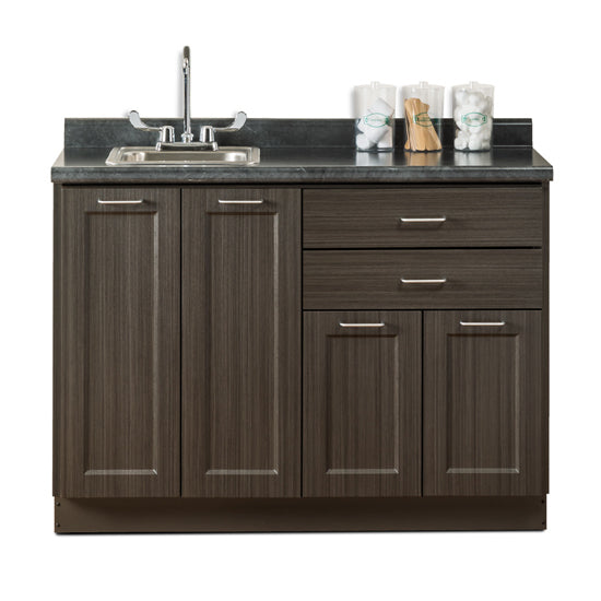 Clinton 8648 Fashion Finish 48" Base Cabinet with 4 Doors and 2 Drawers | QuinceMedical.com