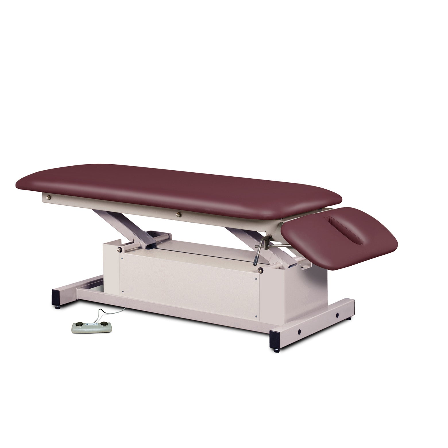 Clinton 87220 Power-Glide, Hi-Lo, Treatment Table with Flat Top & Drop Section
