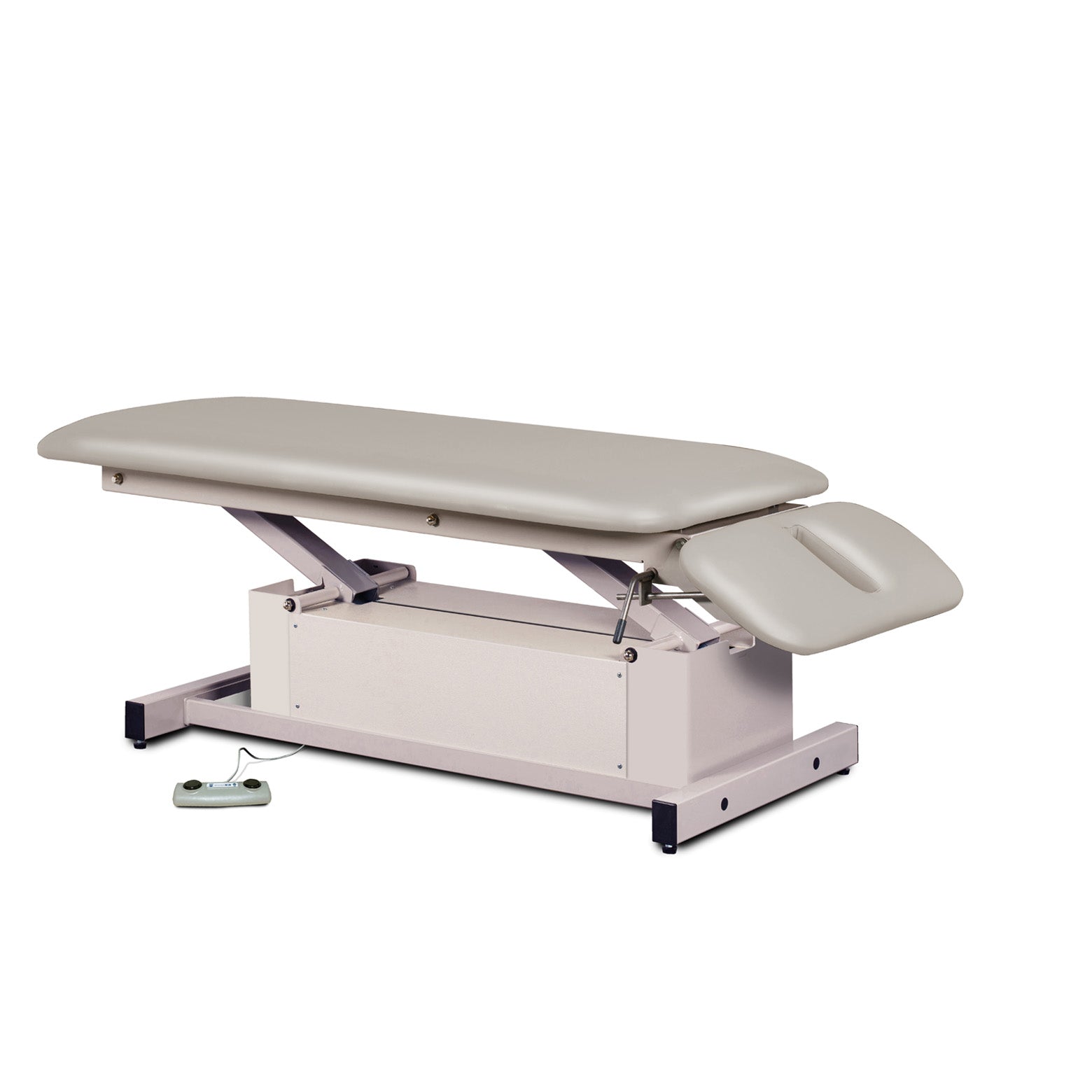 Clinton 87220 Power-Glide, Hi-Lo, Treatment Table with Flat Top & Drop Section