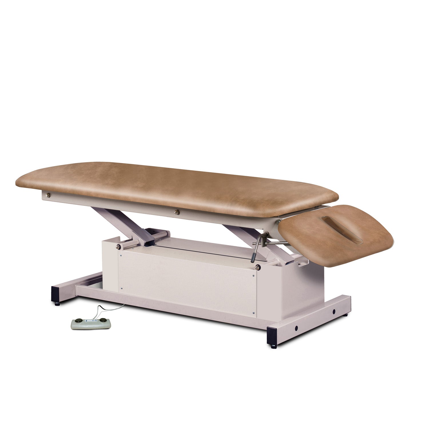 Clinton 87220 Power-Glide, Hi-Lo, Treatment Table with Flat Top & Drop Section
