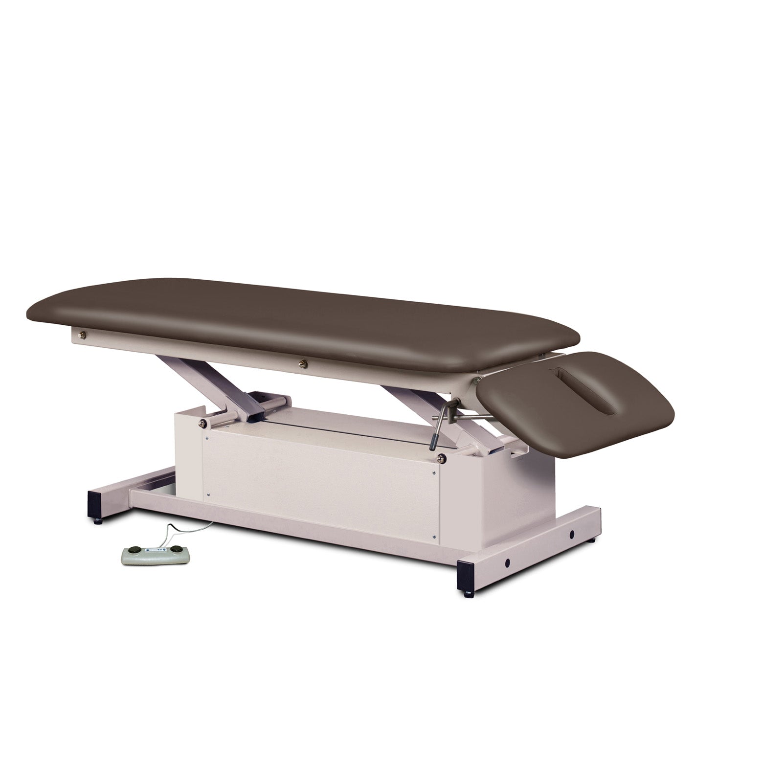 Clinton 87220 Power-Glide, Hi-Lo, Treatment Table with Flat Top & Drop Section