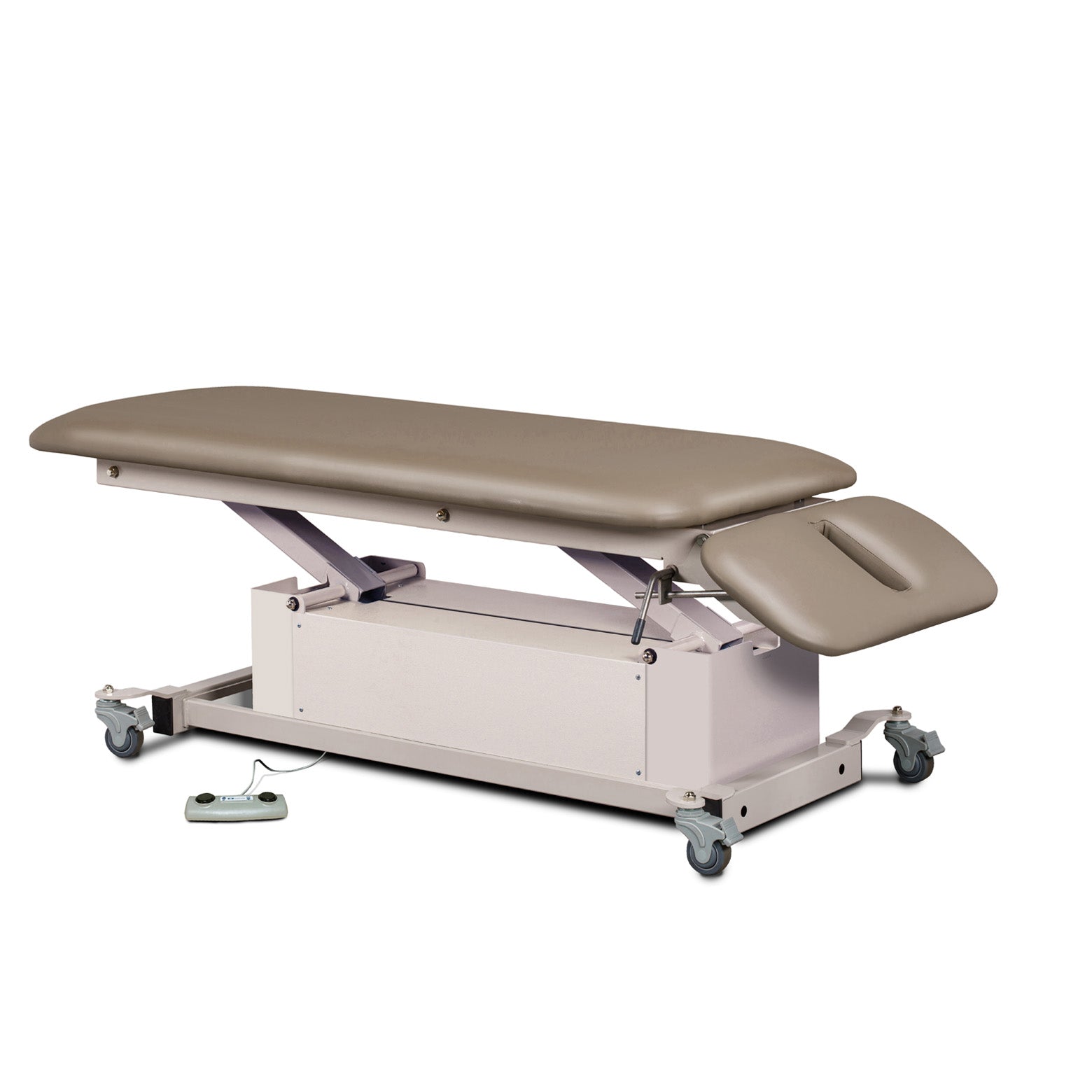 Clinton 87220 Power-Glide, Hi-Lo, Treatment Table with Flat Top & Drop Section