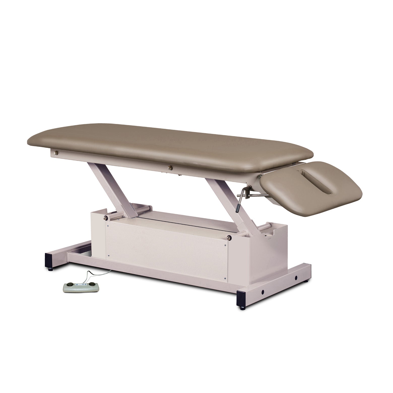 Clinton 87220 Power-Glide, Hi-Lo, Treatment Table with Flat Top & Drop Section