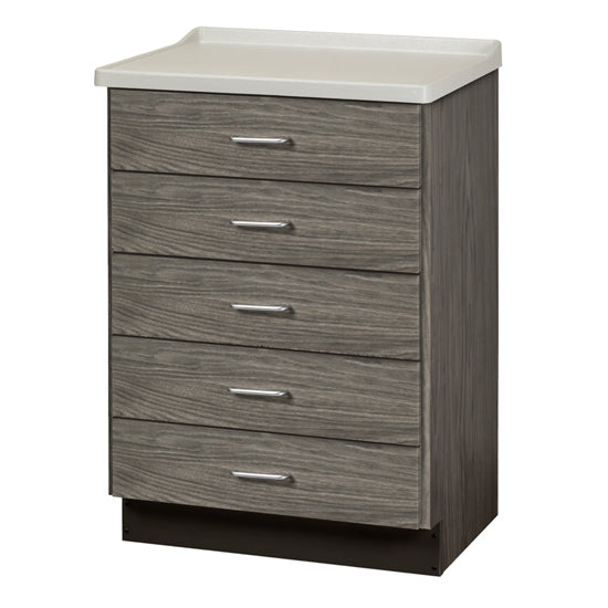 Clinton 8805-AF Fashion Finish, Molded Top Treatment Cabinet with 5 Drawers | QuinceMedical.com