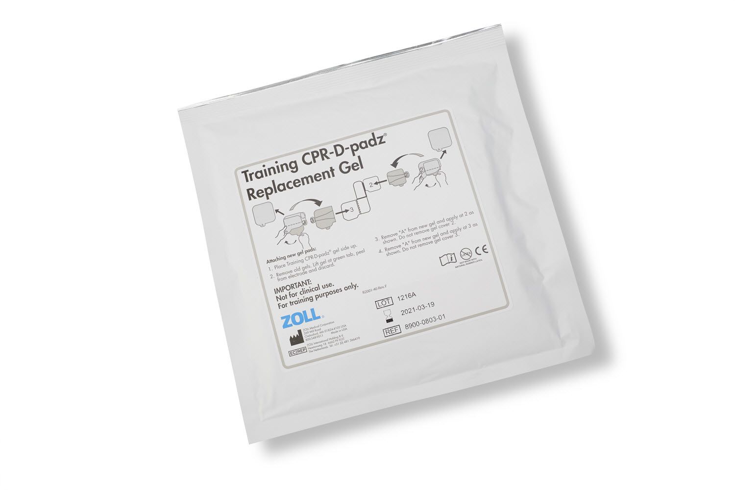 Zoll Replacement Adhesive Gel for CPR-D Padz Training Electrodes (5 Pairs)