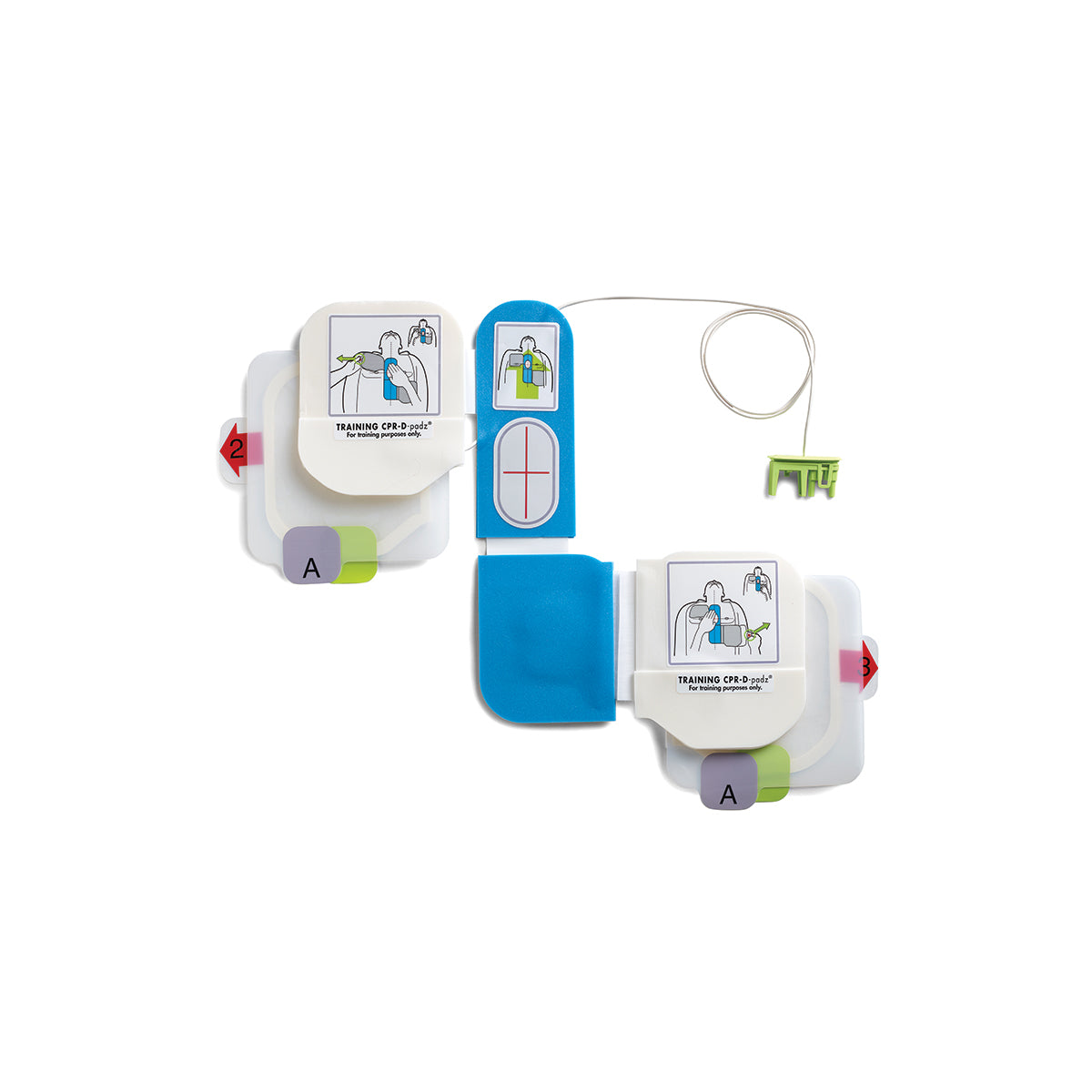 CPR-D·padz Training Electrodes with reusable "Z-design" electrode