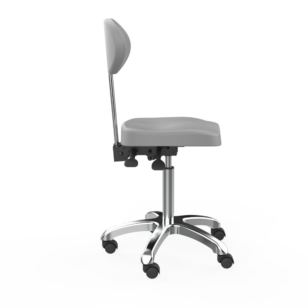 SilverFox 1025E Ergonomic Adjustable Backrest Stool