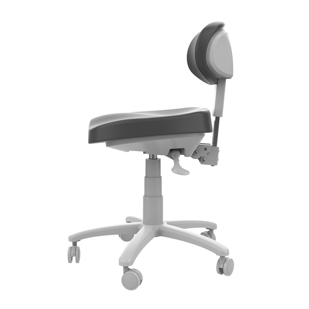 SilverFox 8C01 Adjustable Rolling Spa Stool with Back Support