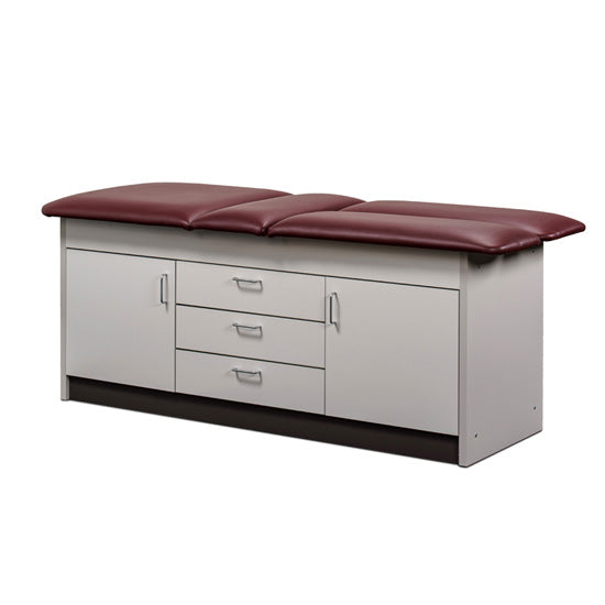Clinton 91009 Cabinet Table with Center Drawers & Closed-Door Storage