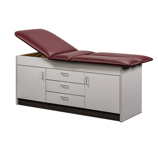 Clinton 91009 Cabinet Table with Center Drawers & Closed-Door Storage