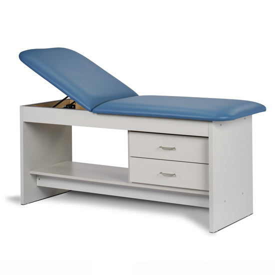Clinton 91013 Panel Leg Series, Treatment Table with Shelf and Drawers