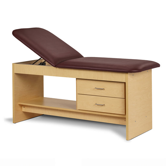 Clinton 91013 Panel Leg Series, Treatment Table with Shelf and Drawers
