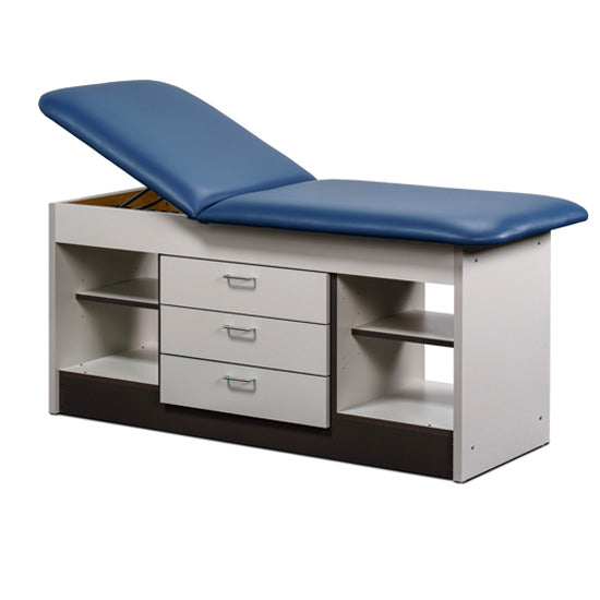 Clinton 98013 Cabinet Table with Center Drawers & Open Storage